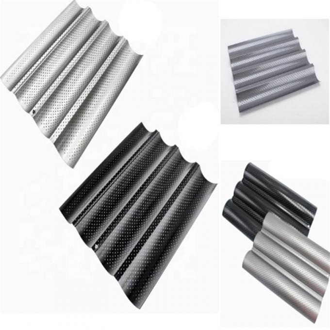 RK Bakeware China Foodservice NSF Nonstick 6 Baris Baguette Tray Roti Baking Tray French Loaf Mold 4