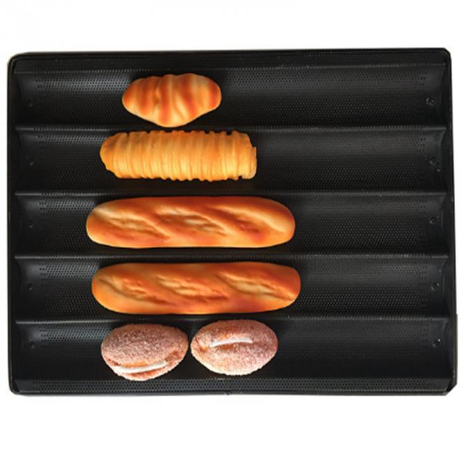 Rk Bakeware China-5 Flute Perforated Aluminum French Baguette Bread Tray