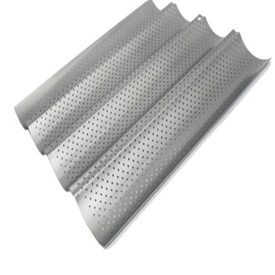 RK Bakeware China Foodservice NSF Aluminium 3 alur French Bread Baguette Baking Trays