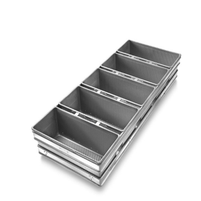 Rk Bakeware China Manufacturer-4 Strap Glazed Aluminized Steel Pullman Loaf Pan/ Tank Loaf Pan/ Vienna Loaf Pan