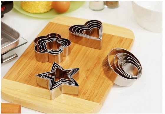 RK Bakeware China Foodservice NSF Kerupuk cetakan stainless steel Cookie Cutter Mousse Ring Untuk alat panggang