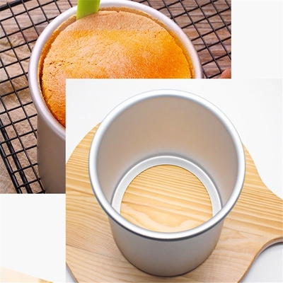 Food Grade 4 Size Aluminium Alloy Heightening Deep Removable Cake Mould