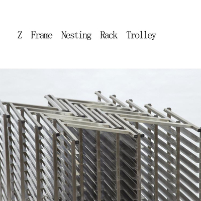 Rk Bakeware China-Stainless Steel Bakery Produksi untuk Z Frame Nesting Rack Trolley