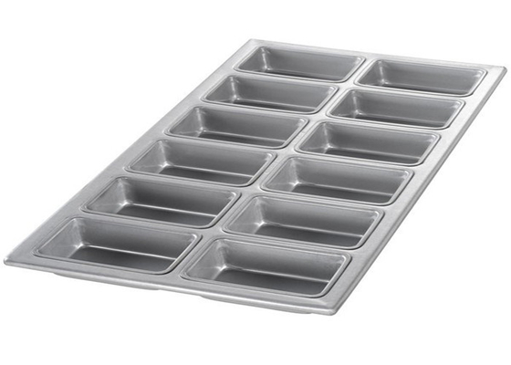 RK Bakeware China Foodservice NSF 12 Compartment Mini Loaf Spesialisasi Baking Pan Glazed Aluminized Steel Baking Tray