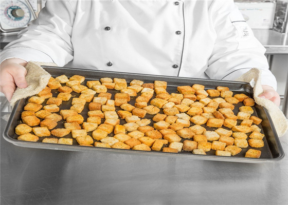 RK Bakeware China Foodservice NSF 18 Gauge Aluminium Bun Sheet Pan 18'x13' 1/2 Ukuran Pizza Baking Tray