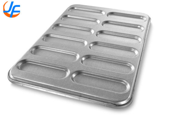 RK Bakeware China Foodservice 22100 Glazed New England Aluminized Steel Hot Dog Bun Pan Tray