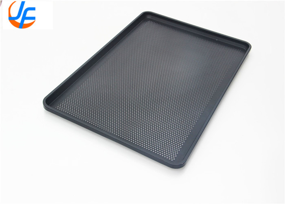 RK Bakeware China Foodservice 44699 StayFlat Full Size 16 Gauge Wire in Rim Aluminium Perforated Baking Tray