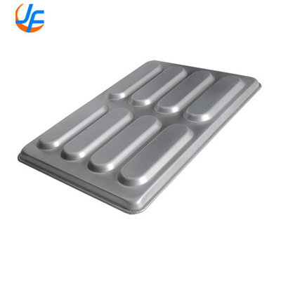RK Bakeware China Foodservice Komersial Silikon Glazed Hot Dog Bun Pan Untuk toko roti grosir