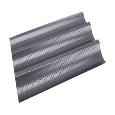 RK Bakeware China Foodservice NSF Full Size 16 Gauge 5 Row Nonstick Aluminium Baguette Baking Tray