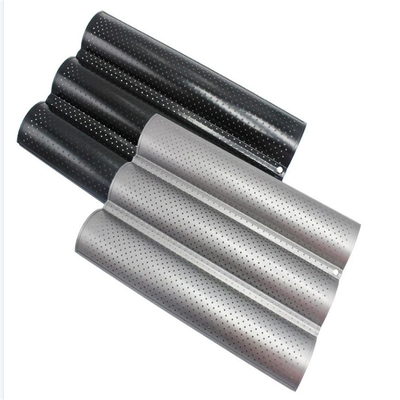 RK Bakeware China Foodservice NSF Perforated 3 Slot Baguette Baking Tray Pan roti Prancis