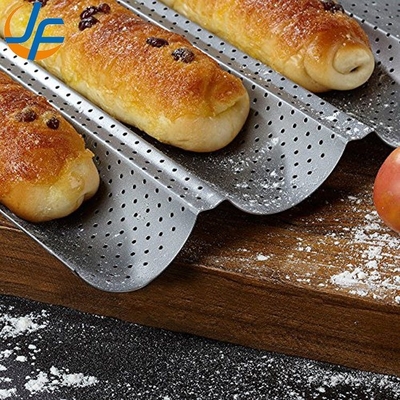 RK Bakeware China Foodservice NSF 10 Slot Glaze Aluminium Baguette Baking Tray
