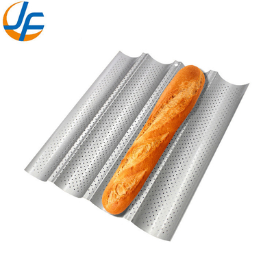 Rk Bakeware China-49053 5 Loaf Nonstick 600*400 Aluminium Uni-Lock Baguette Tray / French Bread Pan