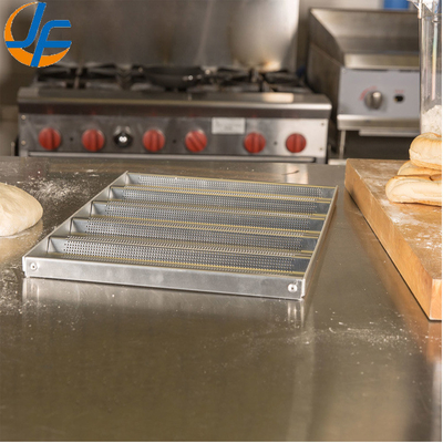 Rk Bakeware China-49053 5 Loaf Nonstick 600*400 Aluminium Uni-Lock Baguette Tray / French Bread Pan