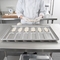 RK Bakeware Cina Layanan Makanan NSF 0215 Baja Aluminisasi Mengkilap Ujung Bulat Hoagie Bun Pan Hamburger Bun Baking Tray