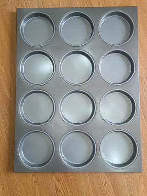 RK Bakeware China Foodservice NSF Aluminium Hard Anodized Coat Pizza Baking Tray Untuk Industri Bakery