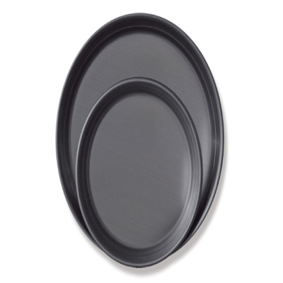 RK Bakeware China Foodservice NSF Aluminium Hard Anodized Coat Pizza Baking Tray Untuk Industri Bakery