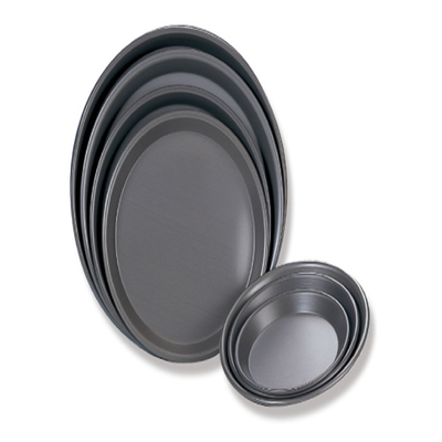 RK Bakeware China Foodservice NSF Aluminium Hard Anodized Coat Pizza Baking Tray Untuk Industri Bakery