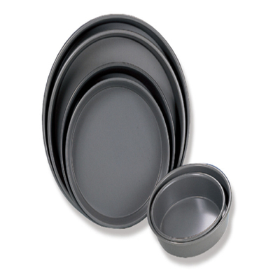 RK Bakeware China Foodservice NSF Aluminium Hard Anodized Coat Pizza Baking Tray Untuk Industri Bakery