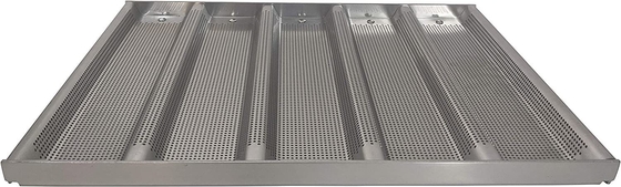 RK Bakeware China Foodservice NSF Komersial Bakeware 5 Count 3 Inch Sub Sandwich Roll Pan Baking Tray