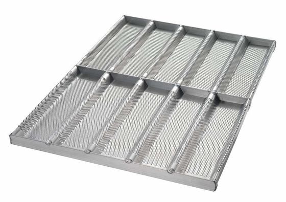 RK Bakeware China Foodservice NSF Komersial Bakeware 5 Count 3 Inch Sub Sandwich Roll Pan Baking Tray