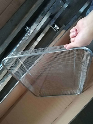 RK Bakeware Cina Layanan Makanan Keranjang Penggorengan Udara Stainless Steel Keranjang Panggangan Rak Kawat Baki Penggorengan Udara