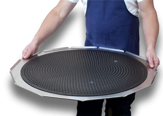 RK Bakeware China-Pizza Hut Hard Anodized Perforated Aluminium Pizza Disk Pan