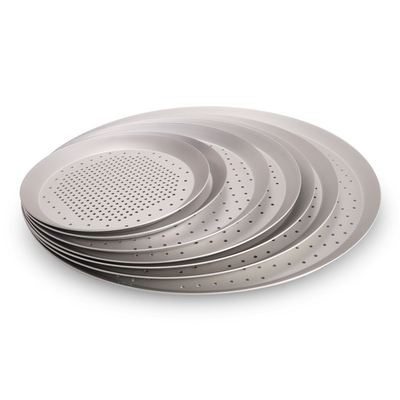 Rk Bakeware China-Hard Anode Perforated Thin Crust Pizza Pan untuk Pizza Hut