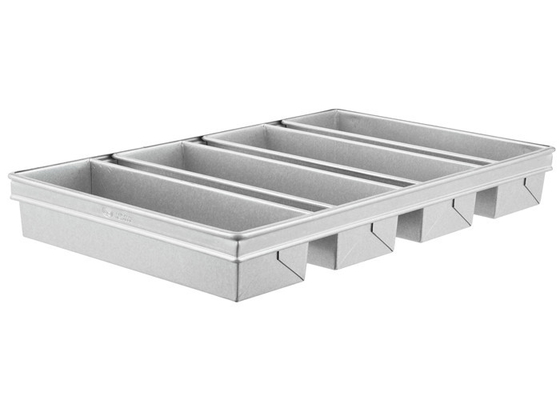 RK Bakeware China-Chicago Metallic 4 Strap Glazed Aluminized Pullman panci roti Panci roti 13 &quot;x 4&quot; x 4&quot;