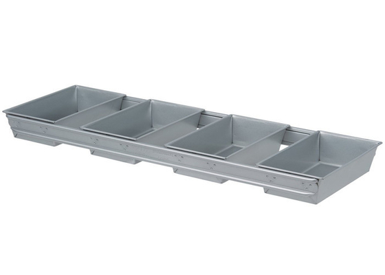 RK Bakeware China Foodservice NSF 6 Strap Glazed Aluminium Loaf Pans Aluminized Steel Bread Loaf Pan