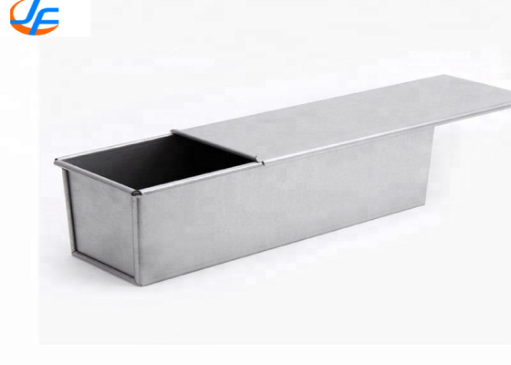 RK Bakeware China Foodservice NSF Aluminium Pullman Loaf Pan / Baking Bread Mini Loaf Pan 9 X 4 X 4 Inch