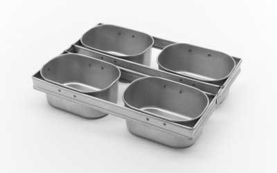 RK Bakeware China Foodservice NSF 600g Nonstick 4 Tali Rumah Tangga Sandwich Putih Tin Roti