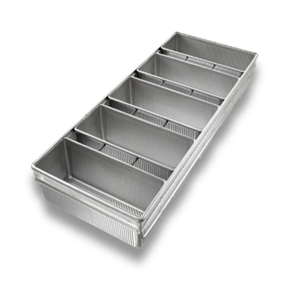 Rk Bakeware China Manufacturer-4 Strap Glazed Aluminized Steel Pullman Loaf Pan/ Tank Loaf Pan/ Vienna Loaf Pan