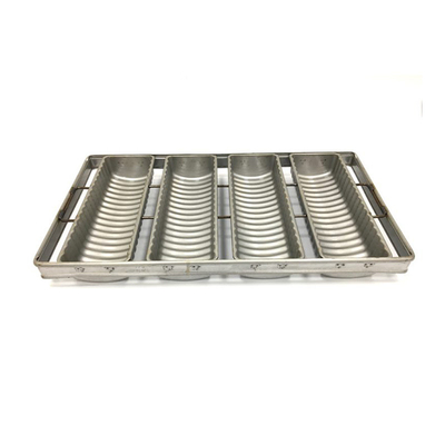 RK Bakeware China Foodservice NSF Telfon Nonstick Custom 5 Baris Baguette Pan Pan Roti Baking Pan