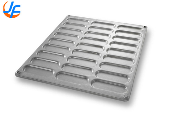 RK Bakeware China-PFA Nonstick Cluster Hot Dog Bun Pan Dengan Gusseted Sidewalls Untuk Pabrik Roti Industri