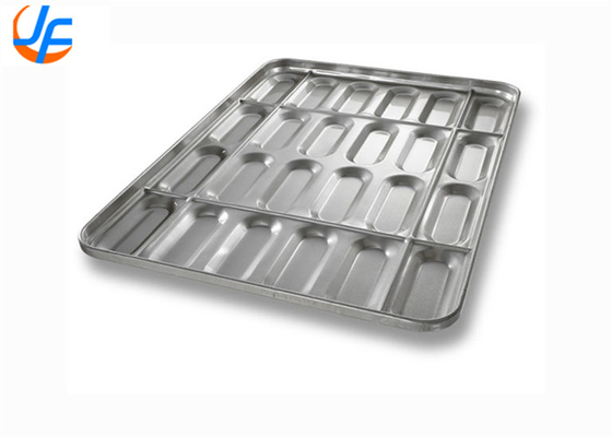 RK Bakeware China-PFA Nonstick Cluster Hot Dog Bun Pan Dengan Gusseted Sidewalls Untuk Pabrik Roti Industri