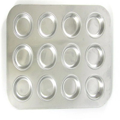 RK Bakeware China Foodservice NSF 12 cangkir Panci Muffin Aluminium dan Tray Cupcake