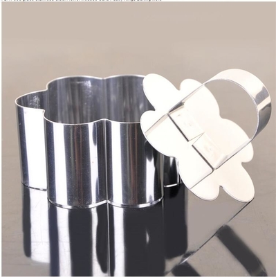 RK Bakeware China Foodservice NSF Mini Cooking Flower Cake Tin Molds Untuk Baking, Funny SS Pasty Cake Ring