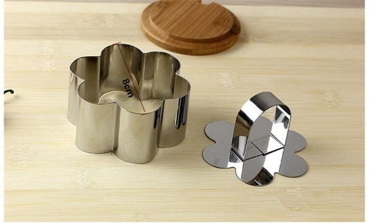 RK Bakeware China Foodservice NSF Mini Cooking Flower Cake Tin Molds Untuk Baking, Funny SS Pasty Cake Ring