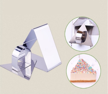 RK Bakeware China Foodservice NSF Triangle Mousse Cake Ring Stainless Steel Ring Mold Cut Biskuit Cake Bakeware Mold