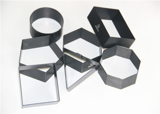 RK Bakeware China Foodservice NSF Stainless Steel Mousse Cake Ring, Round Heart Square Dessert Mousse Ring