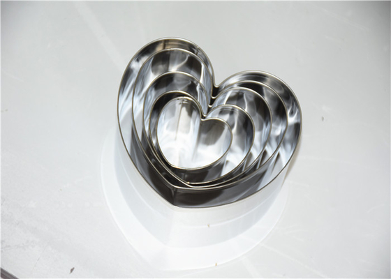 RK Bakeware China Foodservice NSF Stainless Steel Mousse Cake Ring, Round Heart Square Dessert Mousse Ring