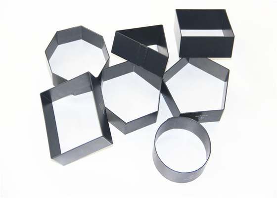 RK Bakeware China Foodservice NSF Stainless Steel Mousse Cake Ring, Round Heart Square Dessert Mousse Ring