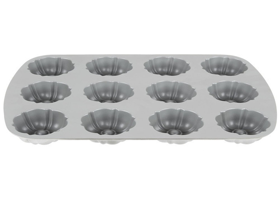 RK Bakeware China Foodservice NSF 12 Compartment Bundtlette Panci kue muffin aluminium Kelas komersial