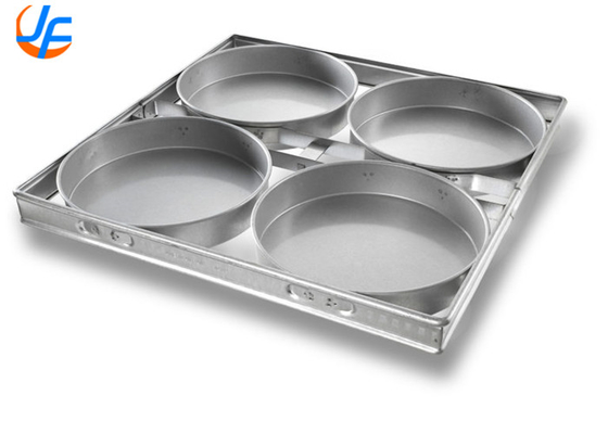 RK Bakeware China Foodservice Chicago Metallik 6 Tali Aluminium Bulat Kue Keju Pan Kaca