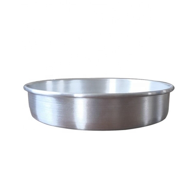7 * 2 inci aluminium bulat perak kue baking pan Tubuh lurus dasar padat dasar tetap kue panci