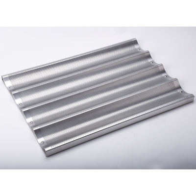 26 * 18 inci aluminium anti lengket baguette pan baguette baking tray bandejas para baguette aluminium panci roti Perancis