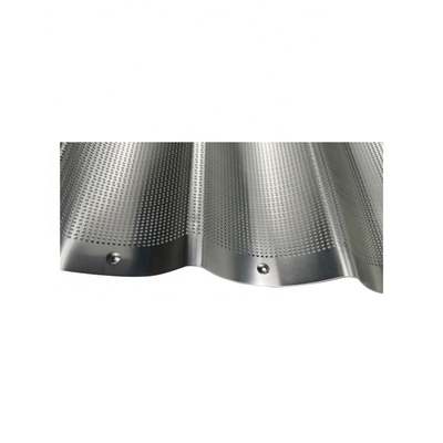 4 lempeng aluminium panci panggang roti Perancis baguette baking tray untuk bar atau toko roti atau restoran