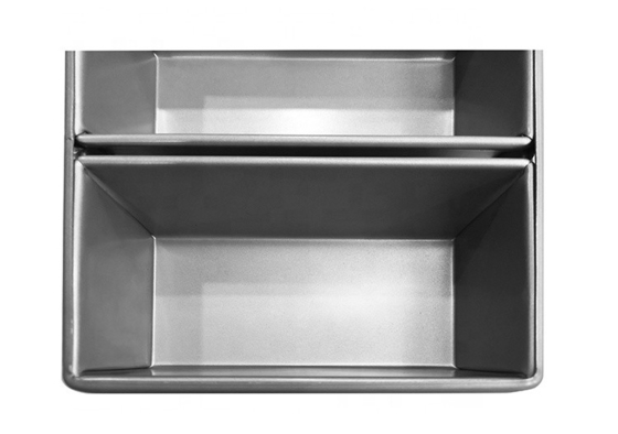 3 slot anti lengket Aluminium baja baking pan pan 3 tali roti pan pan baking tray roti molding roti baking kotak roti panggang