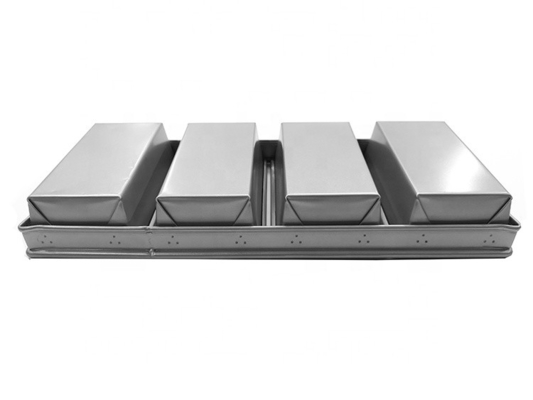 3 slot anti lengket Aluminium baja baking pan pan 3 tali roti pan pan baking tray roti molding roti baking kotak roti panggang