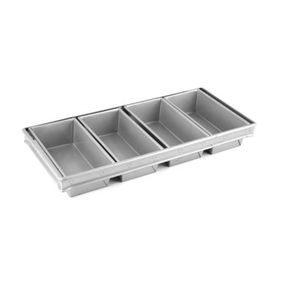 4 slot roti panggang panci baking tray kotak roti panggang roti cetakan roti baking Aluminium baja kotak roti panggang untuk toko roti